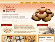 Tablet Screenshot of dulcesybocaditos.com